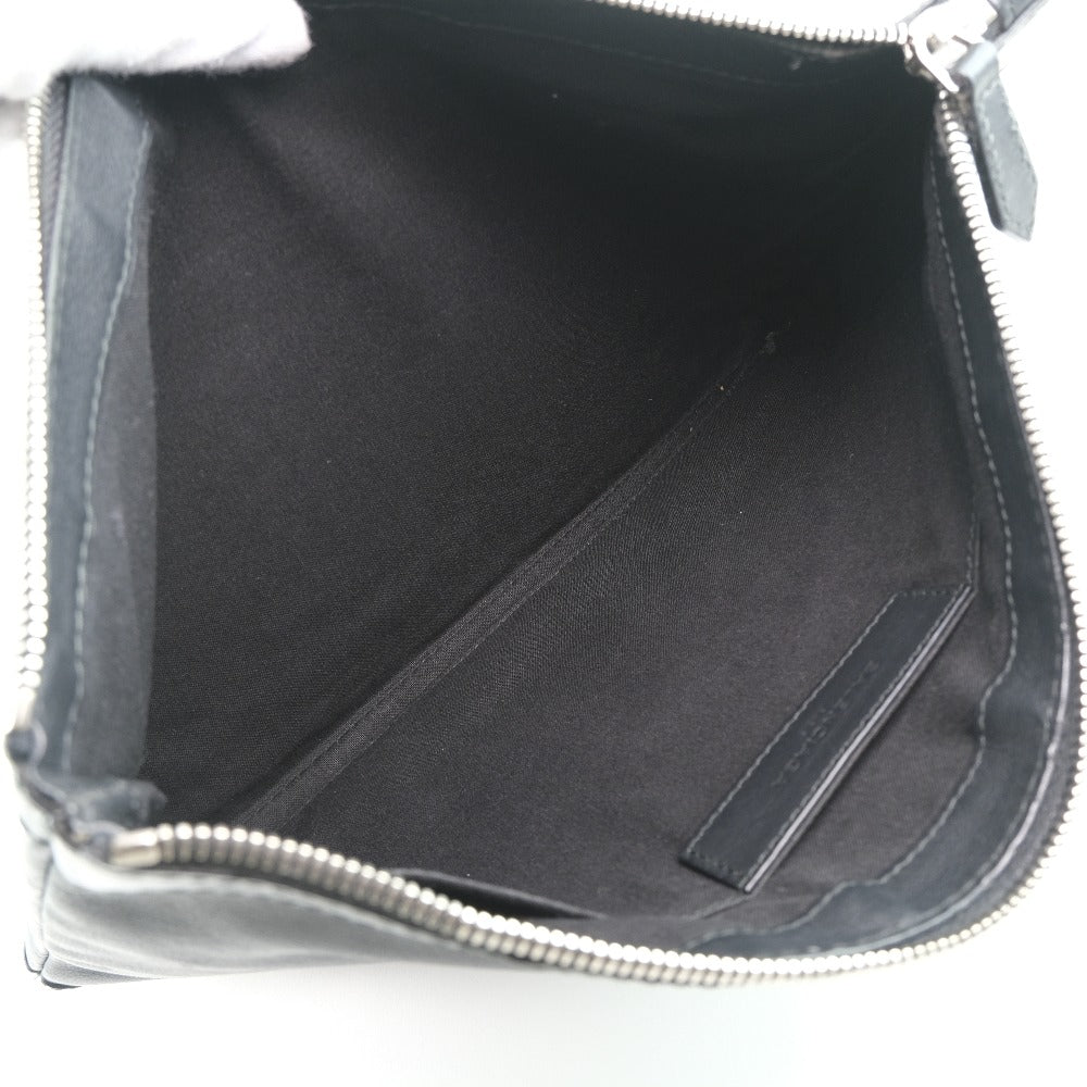 BALENCIAGA business bag 37373 Calfskin black Clutch bag Navy clip M mens(Unisex) Used Authentic